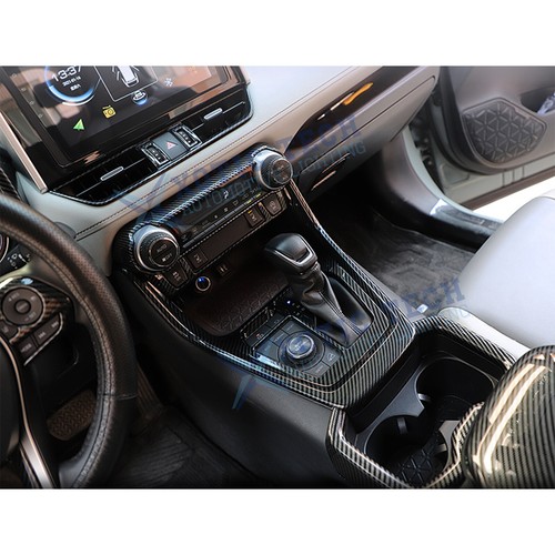 Tablero de instrumentos de consola interior ABS de fibra de carbono para RAV4 2019-2025 - Imagen 11 de 18