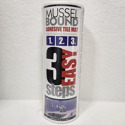 Musselbound 15 Sq Ft White Plastic Tile Membrane Peel Set Grout No Mortar