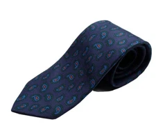 DRAKE'S London tie (24097-02)  fine pattern print Blue