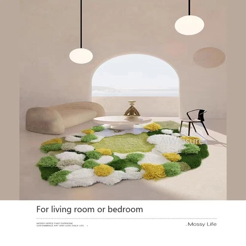 Moss Shag Area Rug for Bedroom Living Room Floor Mats Non-slip Thick Washable - Picture 7 of 44