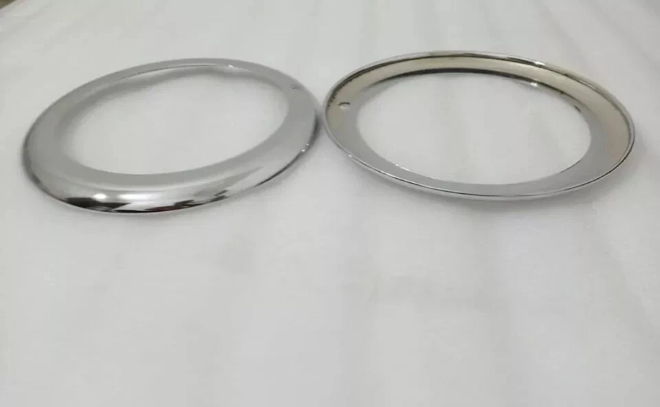 Juego de retención de faros bisel llanta cromada 8" se adapta a camión Willys Jeeps Foto 4 de 4