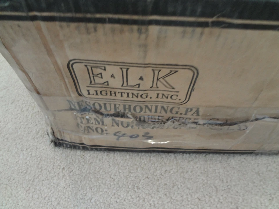 Iluminación de alce - Celina - Lámpara de araña de cinco luces cromada con cúpulas doradas y grises Foto 4 de 4