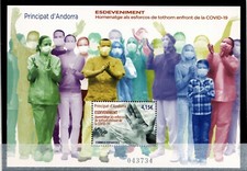 HB508 SPANISH ANDORRA STAMP MNH 2021 TRIBUTE EFFORTS AGAINST COVID-19
