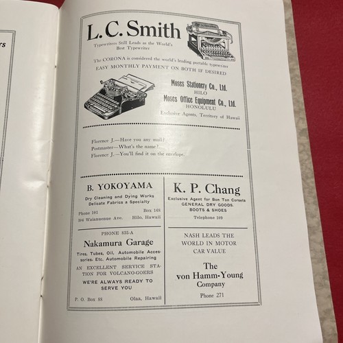 1928 Kanoiau Hilo Hawaii Yearbook Annual , Full Of Old Advertisement (HK28) - Picture 16 of 23