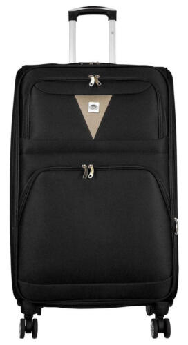 Nylon Trolley Rollkoffer Dehnfalte 360° Rollen Menorca Schwarz M L XL oder Set - Bild 14 von 15