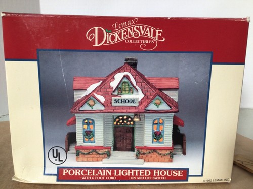 Vtg Lemax Village Collection Dickensvale School House 1992 25042 - Picture 6 of 8