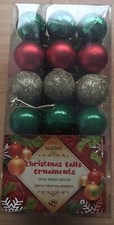 Image of 36 Pieces 40 mm Christmas Baubles Shatterproof Xmas Tree Hanging Decoration Gold