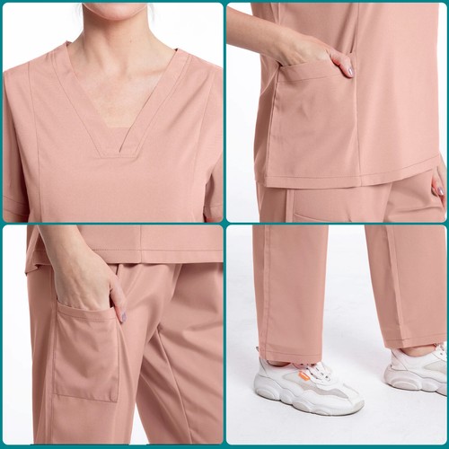 Set abbigliamento da lavoro infermiere uniforme medica cura animali domestici scrub tute sala operatoria - Foto 2 di 26