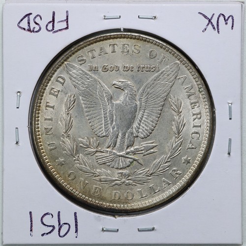 1890 $1 Morgan Silver Dollar in Choice AU+ Condition #1951 - Picture 2 of 2