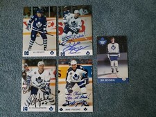 Toronto Maple Leafs NHL Vintage Lot of 5 autographed pictures