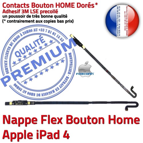 PACK Vitre Tactile iPad 4 Noir Écran PREMIUM Outils Joint Nappe Bouton HOME - Photo 12/12