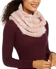 INC International Concepts Women's Mixed-Yarns Loop Scarf  Blush One Size ***