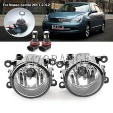 Pair LED Bumper Fog Lights Driving Lamps For Nissan Sentra 2007-2012 Replacement