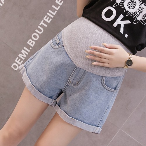 Pregnant 2023 Denim Shorts Summer Loose Pregnant Women's Belly Pants Casual - Bild 7 von 9