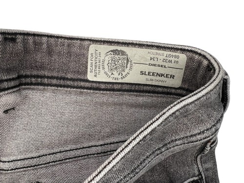 Jeans skinny Diesel Sleenker grigi W32 L34 nuovi - Foto 4 di 10