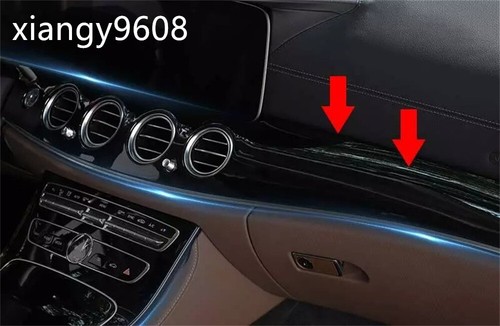 Tapicería de tablero de consola central negra brillante para Mercedes Benz Clase E W213 2016-23 - Imagen 11 de 13