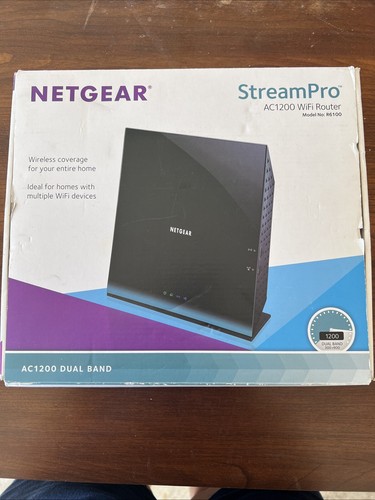 Netgear AC1200 StreamPro Dual-band Wi-Fi Wireless Router R6100-100NAS In Box - 第 1/6 張圖片