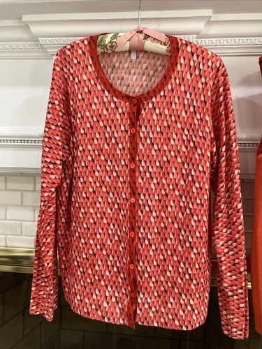 Escada “lipstick” twin Set Cardigan And Top, Red 100% Lightweight Wool Pre-loved - Picture 3 of 11