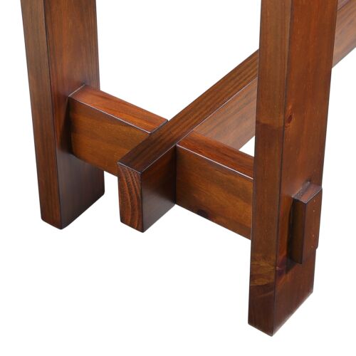 52 Inch Mid Century Farmhouse Fluted Solid Wood Sofa Table with Storage Drawers - Picture 15 of 16