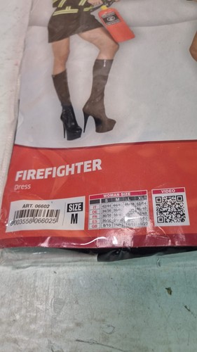 Widmann 06602 Adulto Bombero Dama Disfraz Vestido? ¿Negro? Talla M - Imagen 3 de 8