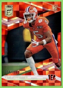 2020 Donruss Elite Tee Higgins Red RC /399 #114 Cincinnati Bengals