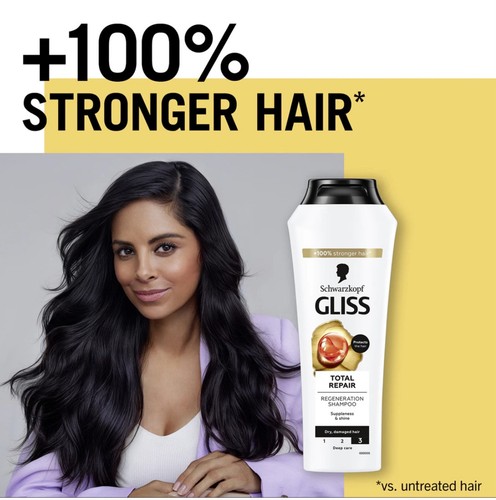 SCHWARZKOPF Gliss Total Repair Shampoo And Conditioner Set For Dry Damaged Hair - Picture 2 of 6