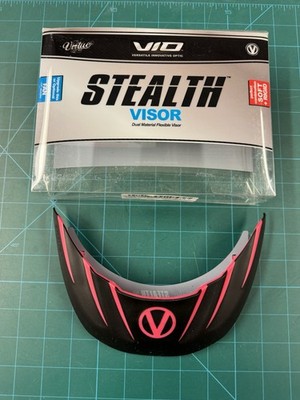 Virtue VIO  Stealth  visor. Black/Pink. NOS. Brand New. Rare!