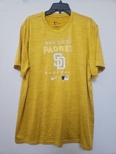 Nike Dri-Fit MLB San Diego Padres Baseball Graphic T-shirt Men's Size 2XL Gold