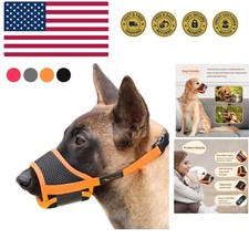 Soft Nylon Muzzle Anti Biting Barking Chewing,Air Mesh Breathable Drinkable A...