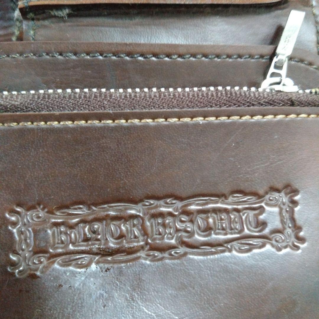 Black Basic Leather Wallet Conchos Bifold Vintage… - image 6