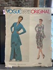 Vogue Size 12 Draped Front Lined Semi Fitted ...