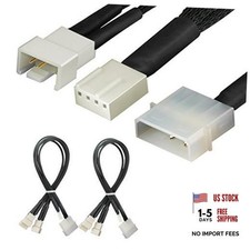 4 Pin Molex to Fan Power Splitter Cable 2Pack, for 4 Pin PWM Computer Case