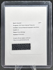 Bryce Eldridge 2025 National Treasures Colossal Material Holo Silver Auto /25