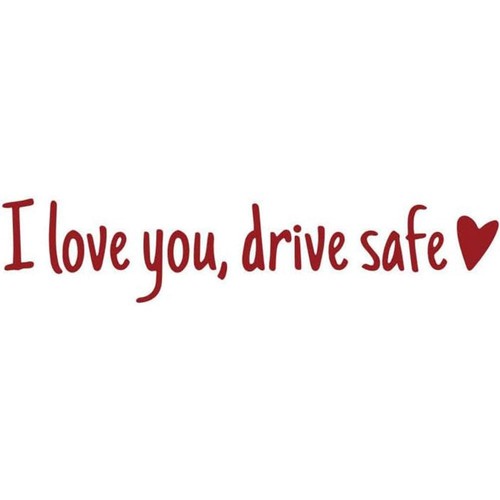 I Love You Driving Safe Mirror Sticker Heart Shaped Auto Stickers Decor F6I4 - Picture 25 of 27