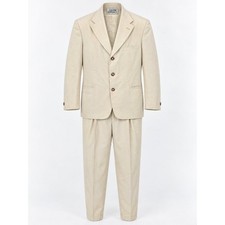 Gianni Versace Couture Vintage 90s Custom Cotton Blazer Khaki Made Italy 44 - 46