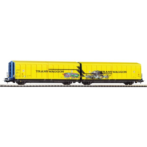 Piko 58298 H0-2Er Einheit GroßRaumschiebewandwagen Himrrs44 + Graffiti Vi H0 Neu-image