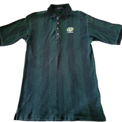 Vintage USF Bulls Polo Shirt Men's Large South Florida Antigua Green
