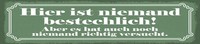 Blechschild 10X46 Cm Hier Ist Niemand Bestechlich Deko Geschenk Schild