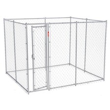 Lucky Dog Adjustable 10' x 10' x 6' Heavy Duty Chain Link Dog Kennel Enclosure