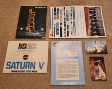 Vintage NASA Ephemera Lot Booklet Pictures Postcards Posters