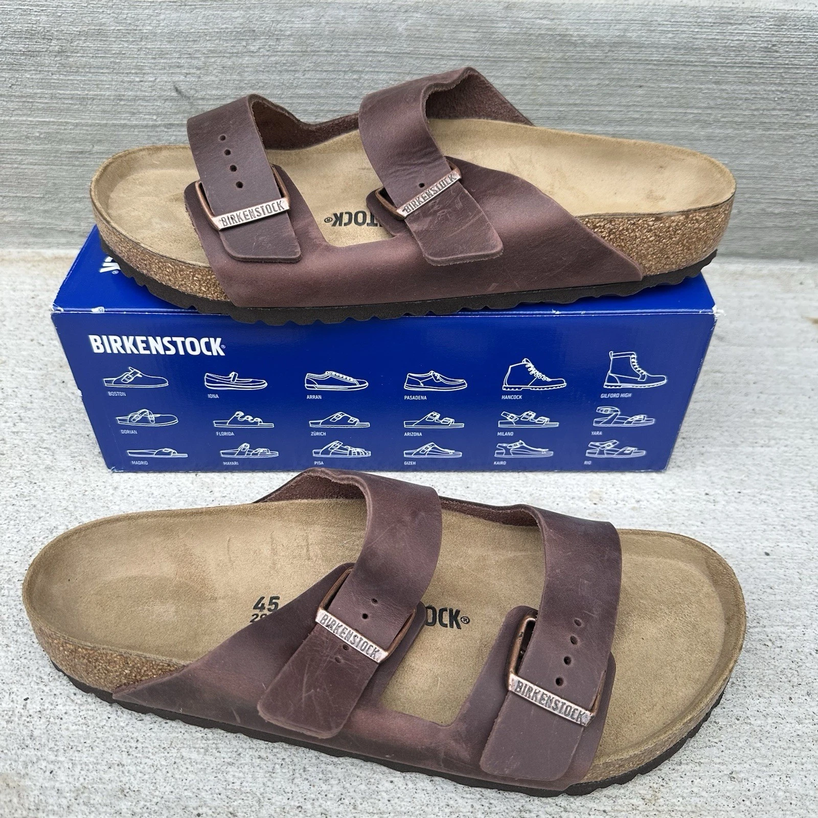 Birkenstock Arizona Habana Oiled Leather Soft Footbed Sandals Men's 45 / 12 US
Opens in a new window