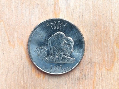 2005 P Kansas State Quarter Uncirculated B.U. U.S. Mint Roll Actual Coin # 2