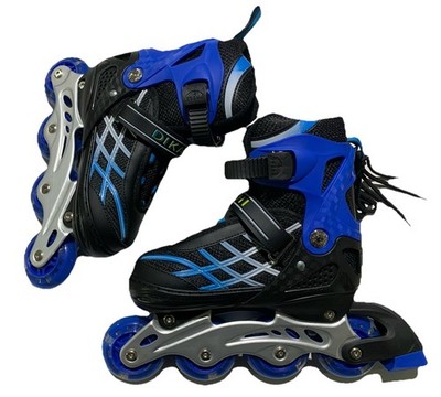 Rollschuhe Inline Skates Kinder  Unisex 34-37 Blau Verstellbar LED Räder