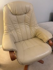 Danish vintage armchair and foot stall.