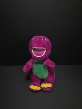 Vintage 1992 Lyons Group BARNEY the Purple Dinosaur Plush 12" Toy Yellow Toes