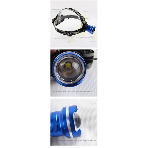 Doppia Obiettivo Fisheye per Faro LED T6 Messa a fuoco regolabile per avventure all'aperto - Foto 17 di 42