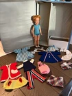 Vintage 1960's Ideal Pepper Doll, Tammy Carrying Case shoes & Clothes Lot
