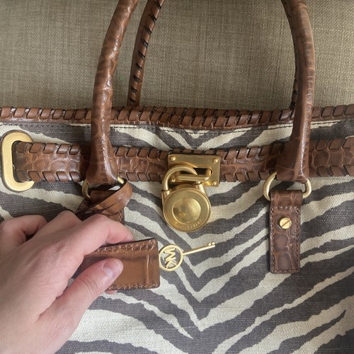 MICHAEL Michael Kors Hamilton Zebra Print Satchel/Shoulder Bag - Bild 2 von 9