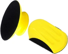 SATC 2 Pack 5Inch Hook and Loop Round & Mouse Hand Sanding Block For Woodworking