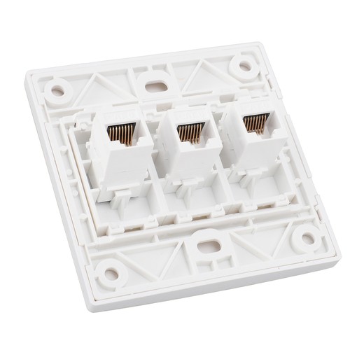 Cat 6 Ethernet-Wandplatte 3 Ports Buchse Auf Buchse -Wandplatte KUI - Afbeelding 21 van 24